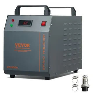 VEVOR Industrieller Wasserkühler, CW-3000, 80 W luftgekühltes industrielles Wasserkühler-Kühlsystem mit 12 L Wassertankkapazität, 12 L/min max. Durchflussrate, für Kühlmaschine für Lasergravurmaschine VEVOR Industrieller Wasserkühler, CW-3000, 80 W luftgekühltes industrielles Wasserkühler-Kühlsystem mit 12 L Wassertankkapazität, 12 L/min max. Durchflussrate, für Kühlmaschine für Lasergravurmaschine