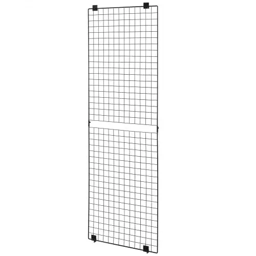 VEVOR Gitterwandpaneele Gitterwand 610 x 11 x 1828 mm 3 Stk. Wandgitter wandmontiertes Kunstausstellungsregal aus Karbonstahl, Fotowand Memoboard für Dekoration Lagerung Anschlagtafel Schwarz – Bild 9