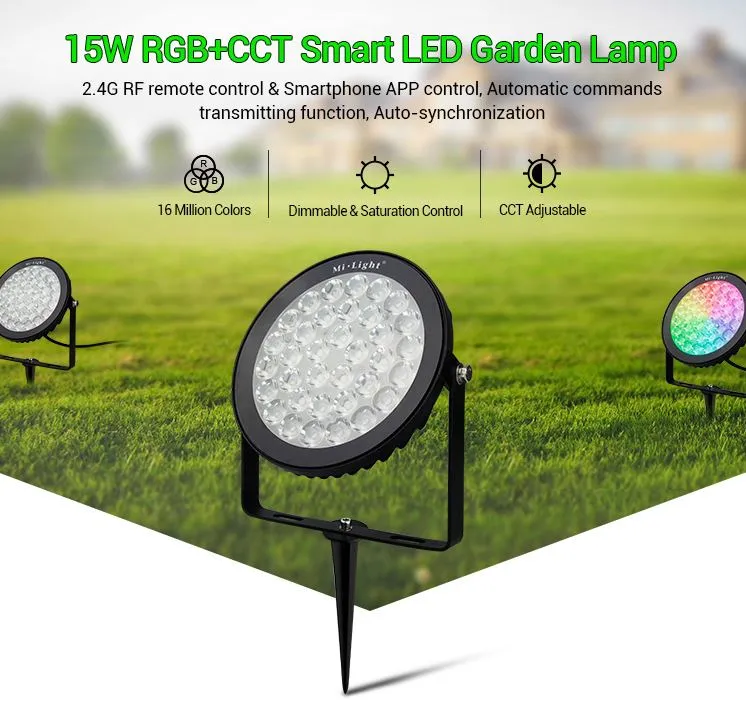 MiBoxer FUTC03 LED Garten Lampe 15W RGB-WW (RGB-CCT) mit Funk und WLAN IP65 230V MiBoxer FUTC03 LED Garten Lampe 15W RGB-WW (RGB-CCT) mit Funk und WLAN IP65 230V