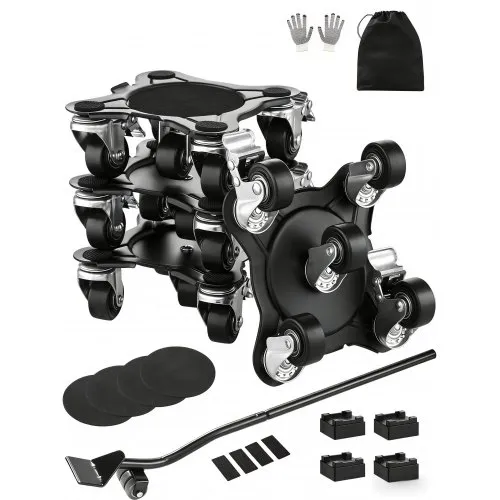 VEVOR Möbelwagen, 158x158x65mm, max. Tragkraft 544kg, Schwerlast-Möbeltransporter mit 5x 360° drehbaren Rädern, Möbelhebe-Schiebewerkzeugsatz für Haushaltsgeräte, Sofa, Kühlschrank, Waschmaschine VEVOR Möbelwagen, 158x158x65mm, max. Tragkraft 544kg, Schwerlast-Möbeltransporter mit 5x 360° drehbaren Rädern, Möbelhebe-Schiebewerkzeugsatz für Haushaltsgeräte, Sofa, Kühlschrank, Waschmaschine