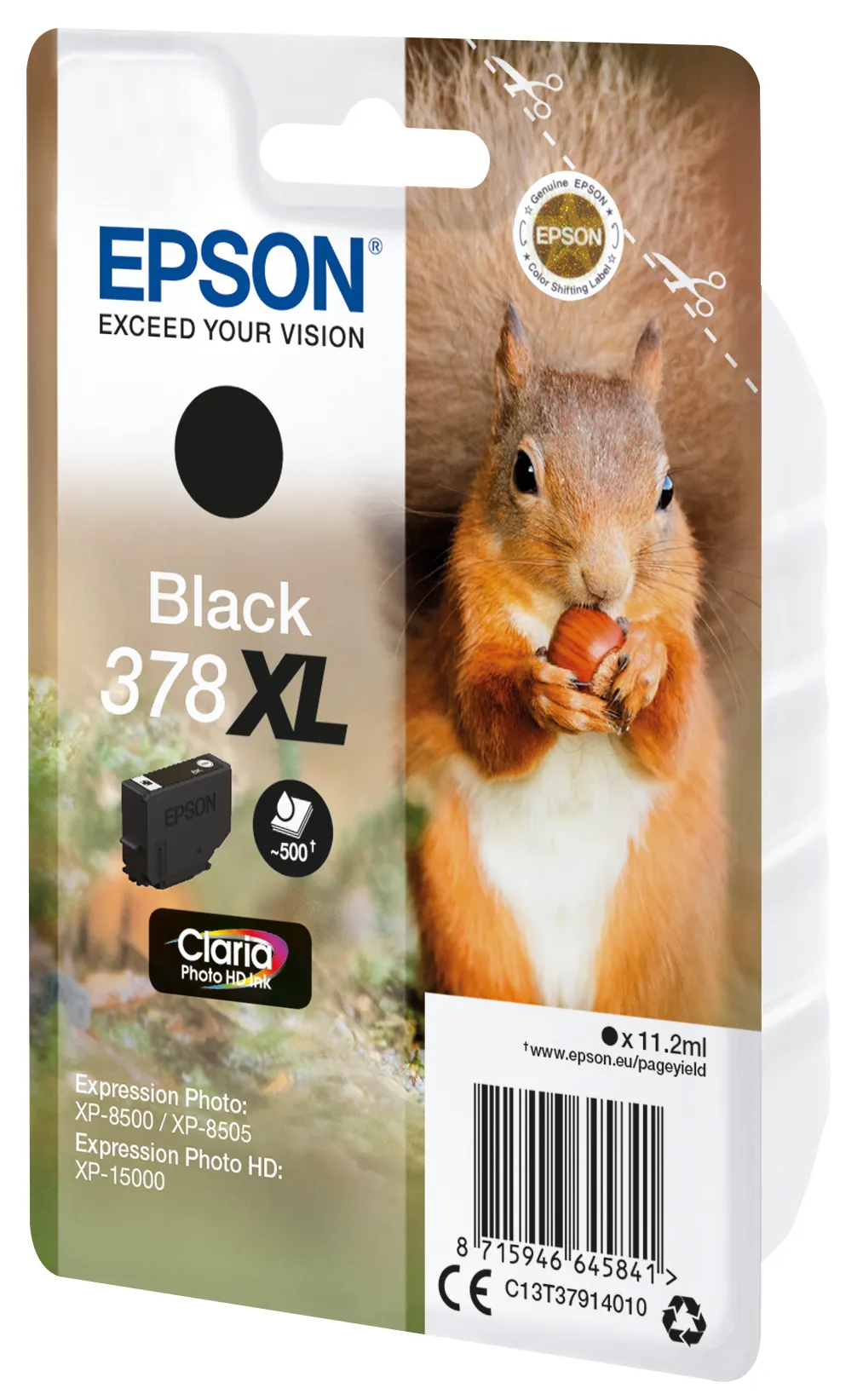 Epson Squirrel Singlepack Black 378XL Claria Photo HD Ink – Bild 2