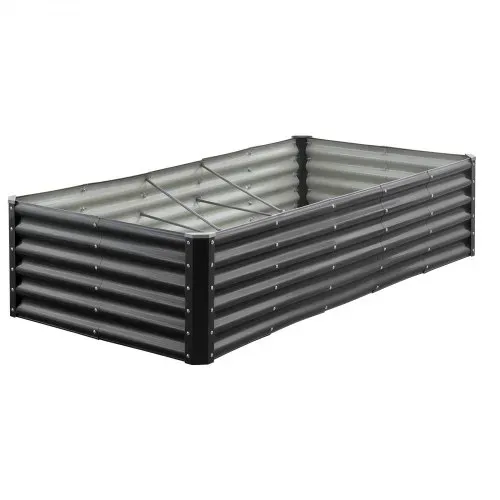VEVOR Hochbeet Metall 1800x900x430 mm, Pflanzbeet, Gemüsebeet, Pflanzkasten mit offenem Boden & abgerundeten Kanten, Blumenbeet, Kräuterbeet, ideal für Gemüse, Blumen, Kräuter & Sukkulenten – Bild 10