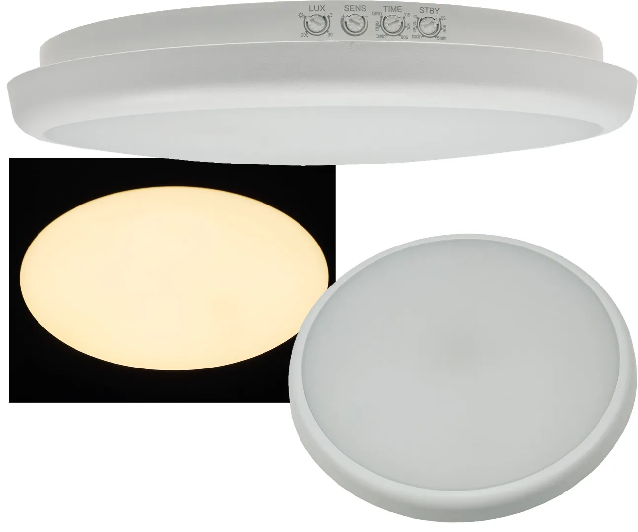 LED Deckenleuchte „SALAO 16 WW“ IP54 16W, 1500lm, 3000K, HF Bewegungsmelder LED Deckenleuchte „SALAO 16 WW“ IP54 16W, 1500lm, 3000K, HF Bewegungsmelder