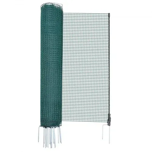 VEVOR Begrenzungszaun 20x0,9 m, Weidezaun aus PE, Mobiler Hundezaun mit Doppelspitzenpfählen & Abspannseilen, Hühnerzaun, Gartenzaun, Campingzaun für Hunde, Hühner, Pflanzen, Außenbereiche – Bild 8