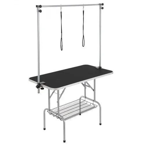 VEVOR Trimmtisch 1300x617x1818mm Schertisch Edelstahl Hundepflegetisch 150kg Tragfähigkeit Frisiertisch Hund Faltbar Tierpflegetisch 1137,9x609,6mm Desktop Ideal für Baden Trimmen Trocknen Bürsten – Bild 10
