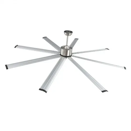 VEVOR 214 cm Deckenventilator ohne Beleuchtung, 6-Gang-Fernbedienung, 8 Flügel, umkehrbarer Gleichstrommotor, Ventilator für Schlafzimmer, Wohnzimmer, Terrasse, Innen-/Außenbereich, gebürstetes Nickel – Bild 10