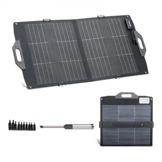 VEVOR Faltbares Solarpanel 100W, 16BB N-Typ Bifaziales Monokristallines Solarmodul mit Ladegerät, 24 % Wirkungsgrad, mit MC4-Ausgang, USB-A (QC3.0), Typ-C- & DC-Anschlüssen für Powerstations VEVOR Faltbares Solarpanel 100W, 16BB N-Typ Bifaziales Monokristallines Solarmodul mit Ladegerät, 24 % Wirkungsgrad, mit MC4-Ausgang, USB-A (QC3.0), Typ-C- & DC-Anschlüssen für Powerstations