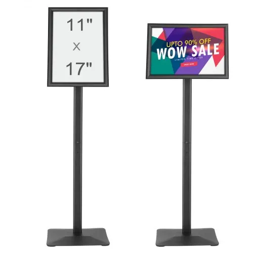 VEVOR Informationsständer mit Metallsockel 420 x 297 mm Infoständer Verstellbarer Blickwinkel per Drehknopf Posterständer, Robuster Bodenstehender Schilderhalter Aufsteller für Displays, Werbung VEVOR Informationsständer mit Metallsockel 420 x 297 mm Infoständer Verstellbarer Blickwinkel per Drehknopf Posterständer, Robuster Bodenstehender Schilderhalter Aufsteller für Displays, Werbung