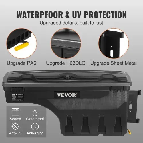 VEVOR LKW-Ladeflächen-Aufbewahrungsbox, Abschließbarer Koffer, 25 L ABS-Radkasten-Werkzeugkasten, Wasserdicht & Langlebig, Kompatibel mit Ford F-150 2015–2021 R, LKW-Ladefläche Aufbewahrungsbox – Bild 2