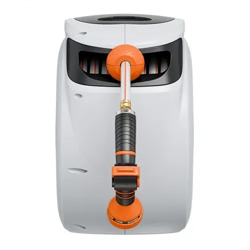 VEVOR Schlauchaufroller, 12mmx30 m, wandmontierter Schlauchaufroller, Wand Schlauchbox mit Düse mit 9 Mustern, automatisches Rücklaufsystem mit langsamer Rückführung & 180°-Schwenkhalterung – Bild 10