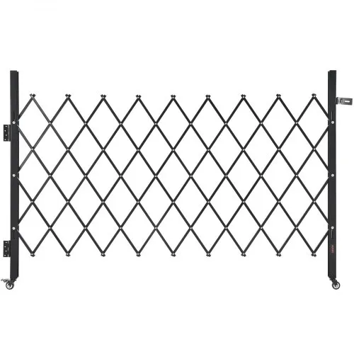 VEVOR Sicherheitstor (Einzel) abschließbares klappbares Scherentor mit 360°-Lenkrollen, einziehbare Stahltore Outdoor, für Eingangssicherheit Garage Lager, Falttor 190 x 131 cm (B x H) Schwarz VEVOR Sicherheitstor (Einzel) abschließbares klappbares Scherentor mit 360°-Lenkrollen, einziehbare Stahltore Outdoor, für Eingangssicherheit Garage Lager, Falttor 190 x 131 cm (B x H) Schwarz