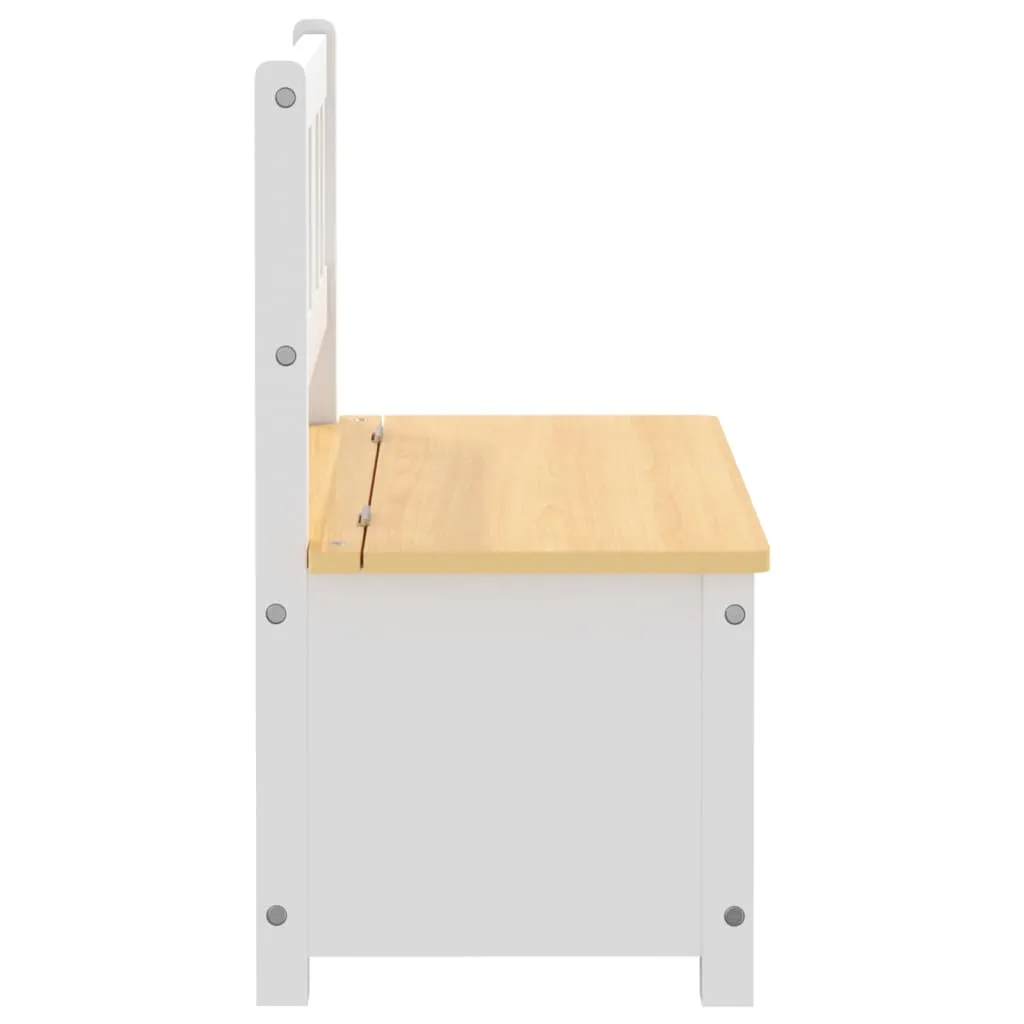 vidaXL Kinderbank mit Stauraum Weiß und Beige 60x30x55 cm MDF – Bild 4