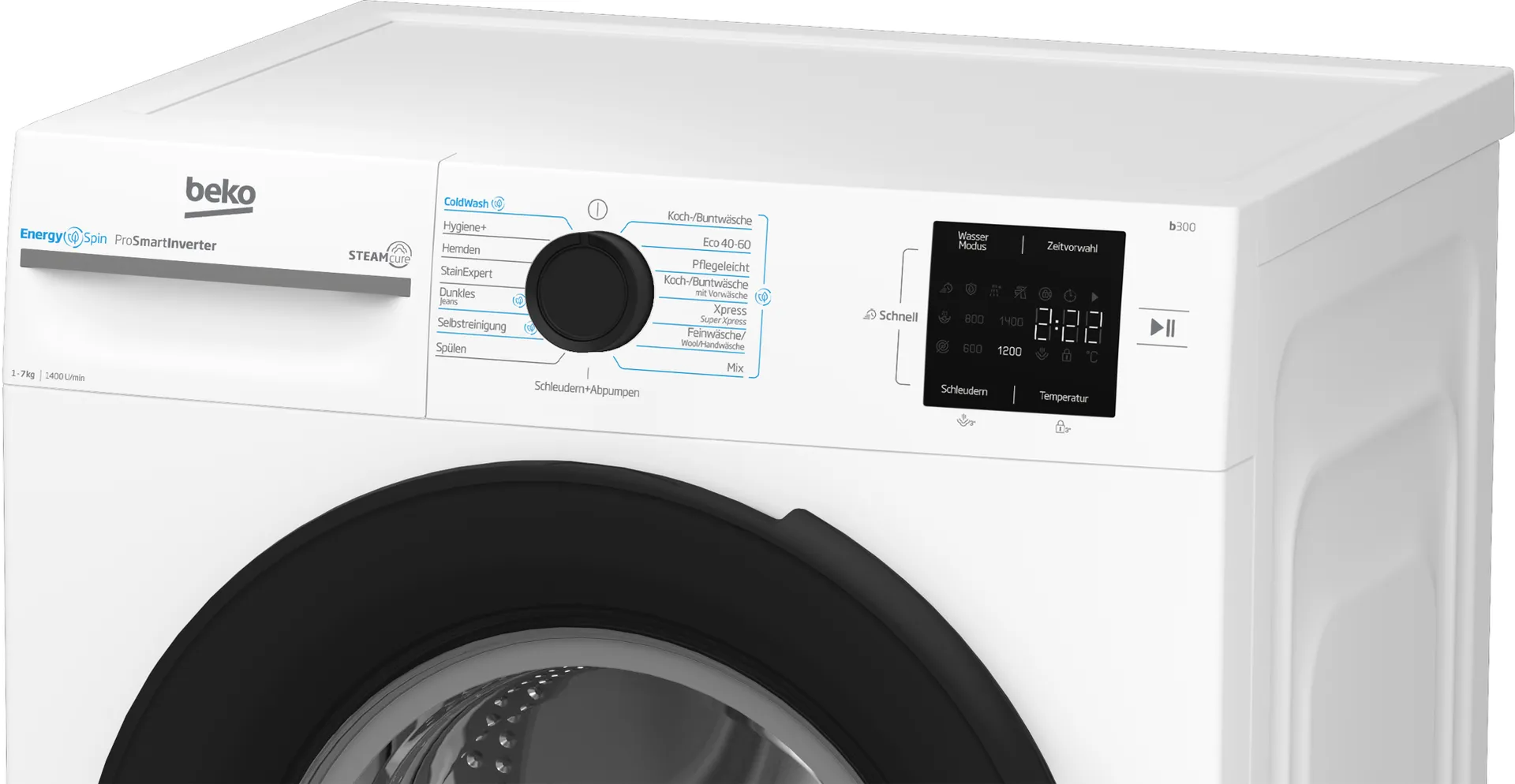 Beko b300 BM3WFU3741X Waschmaschine Frontlader 7 kg 1351 RPM Weiß – Bild 7
