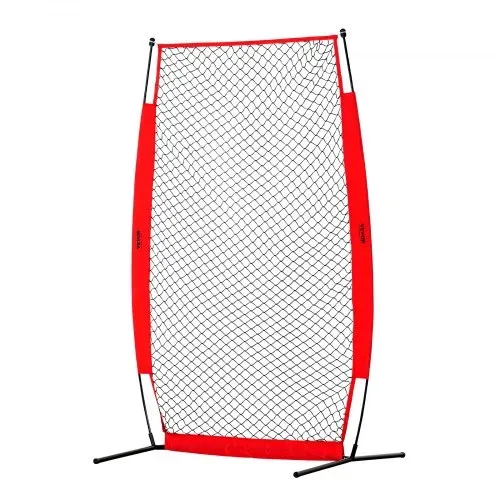 VEVOR I-Typ für Schlägerkäfig 1400 x 1065 x 2180 mm Baseball- und Softball-Sicherheitsschirm Körperschutz Tragbarer Schlagschirm mit Tragetasche & Bodenpfählen, Outdoor Baseball-Pitching-Netz Rot – Bild 9