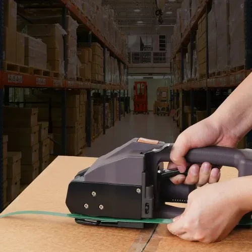 VEVOR Elektrische Umreifungsmaschine, für 0,39"-0,75" PP-PET-Bänder, tragbares elektrisches Umreifungswerkzeug mit Digitalanzeige, 2 x 4000 mAh batteriebetriebenes automatisches Umreifungswerkzeug für Verpackungskartonpaletten – Bild 7