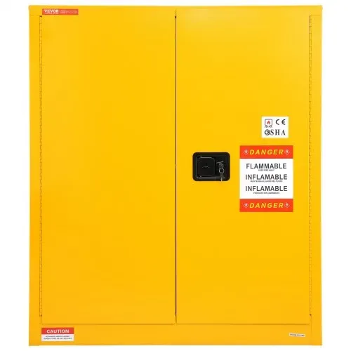 VEVOR Sicherheitsschrank für brennbare Flüssigkeiten, 128,7 L, Lagerschrank für brennbare Flüssigkeiten aus Kaltgewalztem Stahl, 1095 x 460 x 1273mm, Schrank mit einem verstellbaren Regal – Bild 9