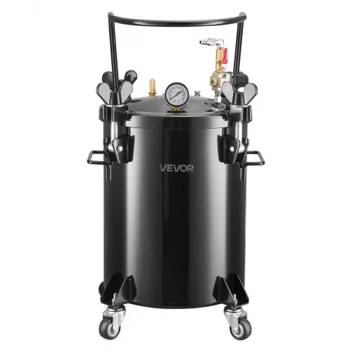 VEVOR Druckbehälter für Sprühfarbe, 30 L Drucktank aus Stahl mit 2 Anschlüssen (EU/AU) für Heimgebrauch Heimwerkerarbeiten Kunstkreationen, Farbbehälter mit großem Durchmesser & 4 Rollen – Bild 8