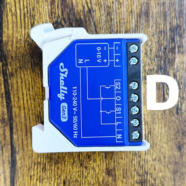 Shelly Zubehör / 90° SINGLE Hutschienenhalter für Shelly Dimmer 0/1-10V PM Gen3 – Bild 2