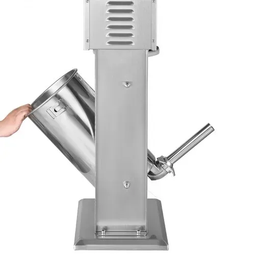 VEVOR elektrischer Wurstfüller 15 L Wurstfüllmaschine Fleischfüller mit stufenloser Geschwindigkeitsregelung & Pedal, Hochleistungsfüller aus Edelstahl mit 4 Wurstfüllrohren, Fleischfüllen – Bild 10