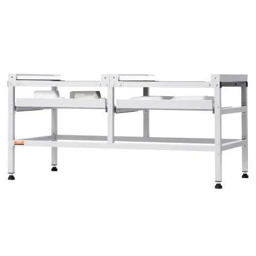 VEVOR Waschmaschinen-Untergestell, 1230x635x625 mm Podest für Waschmaschine, 267 kg Tragkraft, Waschmaschinen- & Trocknersockel mit Doppelablagen, 4 verstellbare Füße zum Anheben von Waschmaschinen – Bild 10