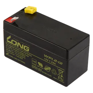 Bleiakku KUNG LONG “WP1,2-12“ 12V/1,2Ah, VdS, 97x43x53mm, 0,6kg Bleiakku KUNG LONG “WP1,2-12“ 12V/1,2Ah, VdS, 97x43x53mm, 0,6kg