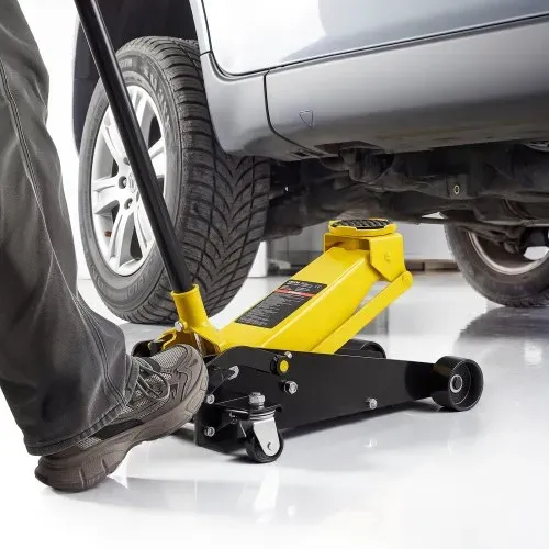 VEVOR Hydraulischer Rangierwagenheber 3 t Tragkraft, Flacher Wagenheber aus Stahl mit Einkolben-Schnellhubpumpe & Fußpedal, Autoheber für SUVs Pickups, 13 bis 50 cmHubbereich, Rennwagenheber – Bild 7