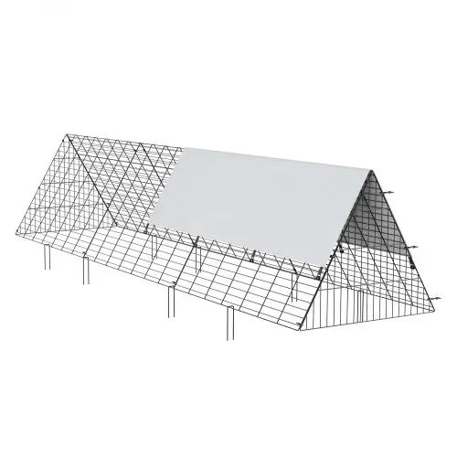 VEVOR Hühnertunnel, 300 x 71 x 61,5 cm Hühnerkäfig für den Hof, tragbare Hühnertunnel für den Außenbereich, einfache Installation, Hühnerstall-Auslauf, geeignet für Hühner, Enten, Kaninchen – Bild 9