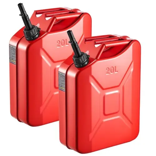 VEVOR Kraftstoffkanister, 20 L, Benzinkanister mit Ausguss & Komfortgriff, max. Durchflussrate 6 l/min, Metall-Benzintank für die meisten Autos, Motorräder, ATVs & UTVs, rot, 2er-Pack – Bild 10