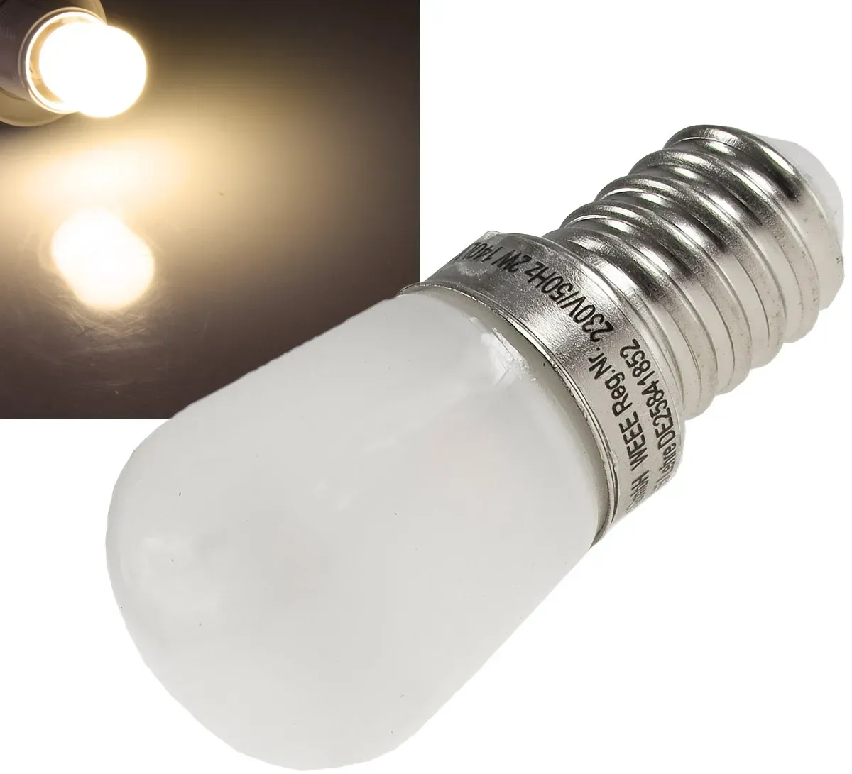 LED Lampe E14 Mini, 23x51mm 4W, 399lm, 3000K,120°, warmweiß LED Lampe E14 Mini, 23x51mm 4W, 399lm, 3000K,120°, warmweiß