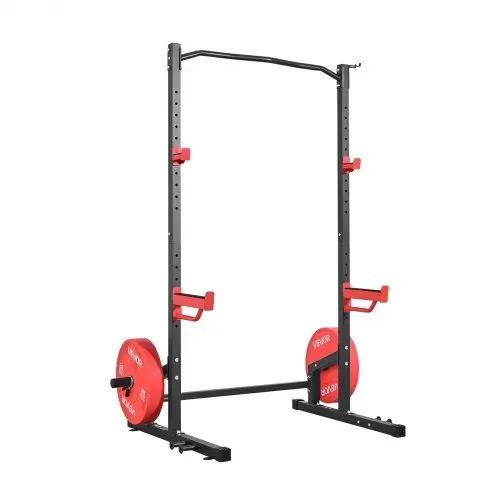 VEVOR Power Cage Squat Rack 454 kg Belastbar, multifunktionales Power Rack für Heimfitnessstudio mit 4 Bandhalterungen & verstellbarem J-Haken & Sicherheitsstangen für Klimmzüge mit Langhantel – Bild 8