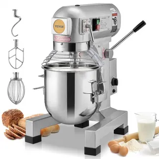 VEVOR kommerzieller Küchenmixer, 18,7 L Standmixer mit 3 einstellbaren Drehzahlen, 1100 W Teigmixer mit Edelstahlschüssel und 3 Mixaufsätzen, ideal für Restaurant, Bäckerei, Konditorei, Café usw. VEVOR kommerzieller Küchenmixer, 18,7 L Standmixer mit 3 einstellbaren Drehzahlen, 1100 W Teigmixer mit Edelstahlschüssel und 3 Mixaufsätzen, ideal für Restaurant, Bäckerei, Konditorei, Café usw.