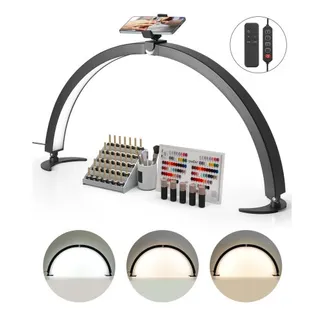 VEVOR Desktop Halbmondlicht für Nägel mit Telefonhalter (40 W 735 mm lang) Nageltechniklicht, Nageltischlampe mit einstellbarer Helligkeit, LED-Tischleuchte für Nageltechniker Wimpernverlängerung VEVOR Desktop Halbmondlicht für Nägel mit Telefonhalter (40 W 735 mm lang) Nageltechniklicht, Nageltischlampe mit einstellbarer Helligkeit, LED-Tischleuchte für Nageltechniker Wimpernverlängerung