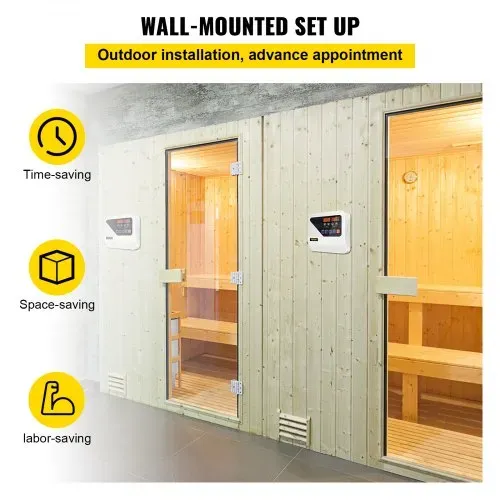 VEVOR 400V Sauna-Heizungssteuerung Saunaofen Digital Controller, Saunaofen Digital Controller Anzeige mit externer steuerung 25 x 22 x 7,6 cm Externe Digital Controller für Hotels und Fitnessstudios – Bild 5