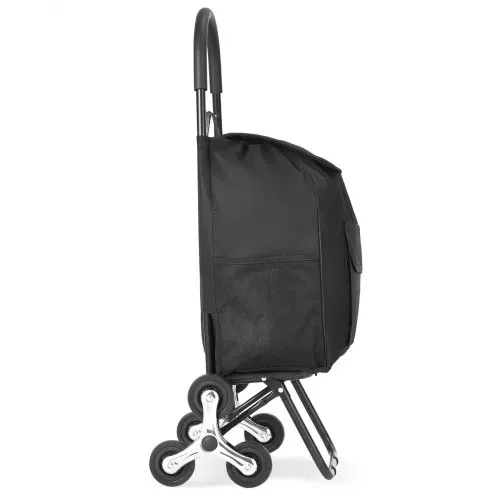 VEVOR faltbarer Einkaufswagen, 450x350x965mm, Sackkarre zum Treppensteigen mit 6 Rädern, Aufbewahrungstasche aus Oxford-Stoff, zum Einkaufen, Büro, Umzug, Transport, Outdoor, Wäsche, Schwarz – Bild 9