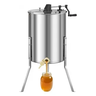 VEVOR Honigschleuder, 4/8 Rahmen, manuelle Tangentialschleuder mit transparentem Deckel, Honigextractor aus Edelstahl mit höhenverstellbarem Ständer, Wabenextraktionsgerät für Bienenzucht VEVOR Honigschleuder, 4/8 Rahmen, manuelle Tangentialschleuder mit transparentem Deckel, Honigextractor aus Edelstahl mit höhenverstellbarem Ständer, Wabenextraktionsgerät für Bienenzucht