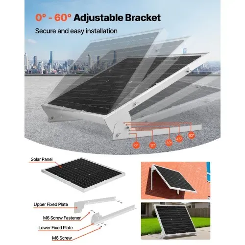 VEVOR 12V Monokristallines Solarpanel-Kit 50W, Batterieladegerät mit verbessertem MPPT-Controller & verstellbarer Halterung, IP65 wasserdicht für Auto, Boot, Wohnmobil, Anhänger, Hausdach – Bild 5