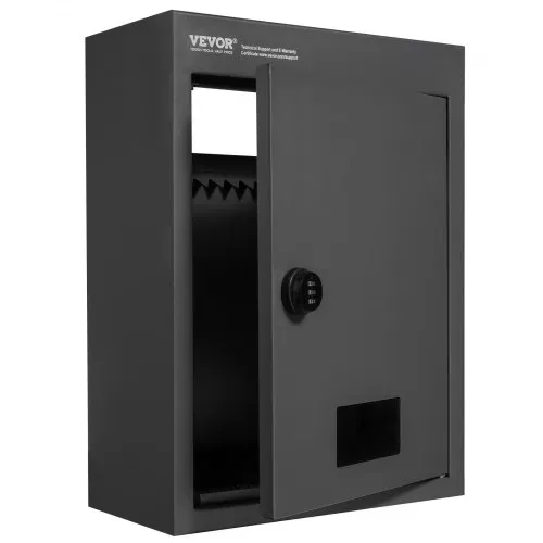VEVOR Mauerdurchwurf Briefkasten, robuster Einbaubriefkasten aus Stahl für Wände mit einer Dicke von 70 bis 200 mm, Zahlenschloss, 320 x 158 x 430 mm Briefkasten, schwarz – Bild 9