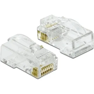 RJ-45 Crimp+Cut+Curve Stecker Cat.6 UTP, Steckdose RJ-45 Crimp+Cut+Curve Stecker Cat.6 UTP, Steckdose