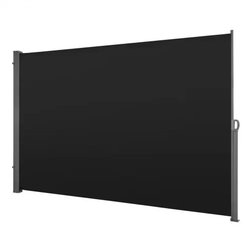 VEVOR Seitenmarkise Ausziehbar 180x300 cm, Seitenrollo aus 180 g/m² Polyestergewebe, Wandmarkise, Windschutz, Sonnenschutz, Sichtschutz, Raumteiler für Garten, Balkon, Pool, Terrasse, Schwarz – Bild 8