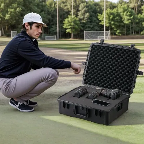 VEVOR Wetterfester Hartschalenkoffer Trockenbox Griff Tragbox 0,068m³ – Bild 7