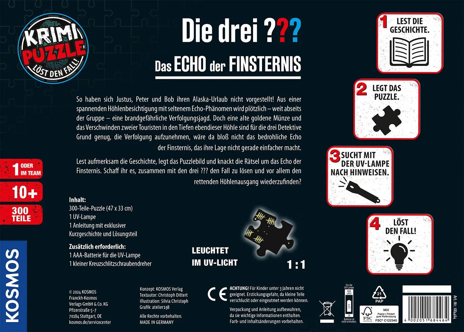 Kosmos Krimi-Puzzle: Die drei ??? - Das Echo der Finsternis – Bild 2