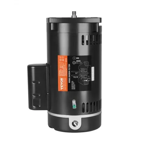 VEVOR 1.5 PS Poolpumpenmotor, 56Y Rahmen, 115V((12.8 Ampere))/230V(6.4 Ampere) 3450 U/min, 60Hz, 1.1 Betriebsfaktor, 90μF/250V Kondensator, CCW Rotation Vierkantflansch Ersatzmotor – Bild 9