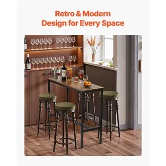VEVOR Bartisch Bistrotisch Kneipentisch mit Metallrahmen, schmaler & langer Küchentisch Esstisch (991 x 406 x 902 mm), Ausstellungstisch für Wohnzimmerpartys Pubs Esszimmer Cafés, Braun & Schwarz VEVOR Bartisch Bistrotisch Kneipentisch mit Metallrahmen, schmaler & langer Küchentisch Esstisch (991 x 406 x 902 mm), Ausstellungstisch für Wohnzimmerpartys Pubs Esszimmer Cafés, Braun & Schwarz