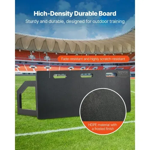 VEVOR Fußball Rebound Board, Tragbares Bounce Board 100 x 40 cm, HDPE Rebounder Wand Rebound Equipment, Kinder & Jugendliche, Trainingsboard, Rebounder Kicker für Fußballtraining, Schwarz – Bild 3