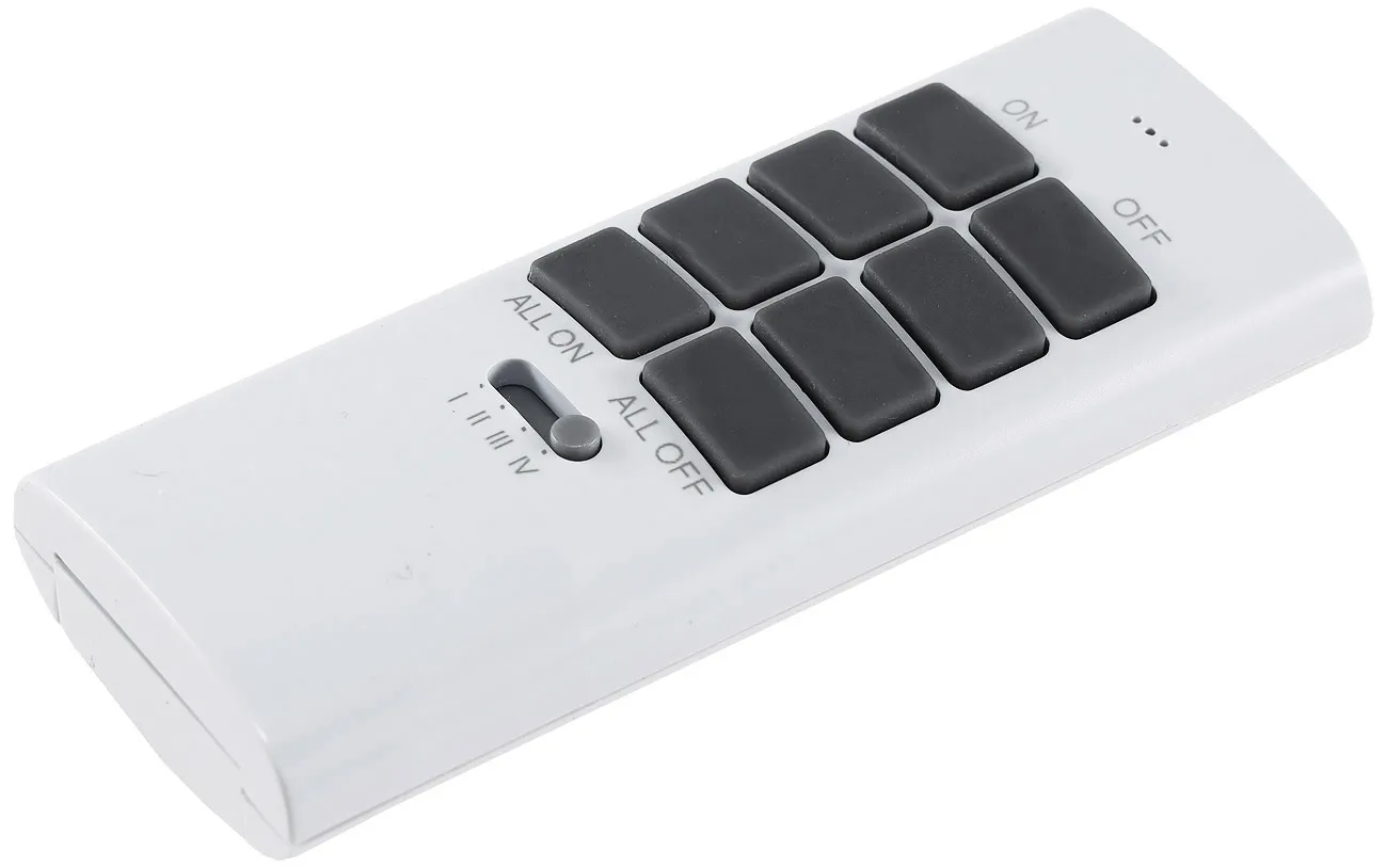 Fernbedienung für „Pilota Casa“ 433,92MHz, 12 Kanäle, Tasten EIN / AUS Fernbedienung für „Pilota Casa“ 433,92MHz, 12 Kanäle, Tasten EIN / AUS
