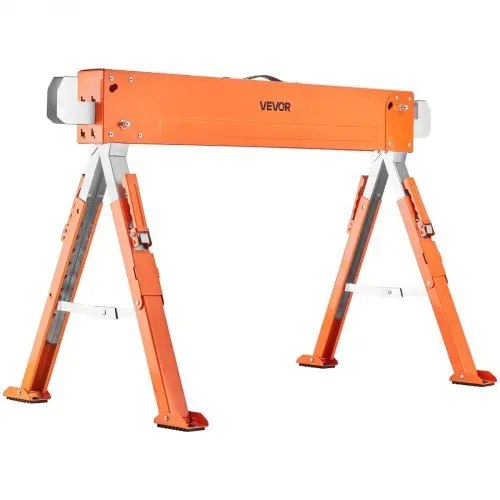 VEVOR Unterstellbock, 2er-Pack Arbeitsböcke, 816,5 kg, Klappbock mit klappbaren Beinen, höhenverstellbar, Sägebock mit rutschfesten Fußpolstern, für Holzarbeiten, Tischler & Bauunternehmer – Bild 10