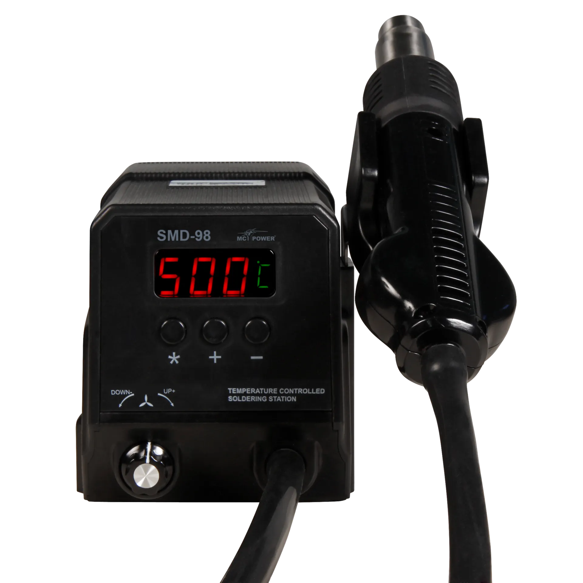 SMD Heißluft-Lötstation McPower ''SMD-98'', 300W, 100-500°C, inkl. 3 Aufsätzen – Bild 2