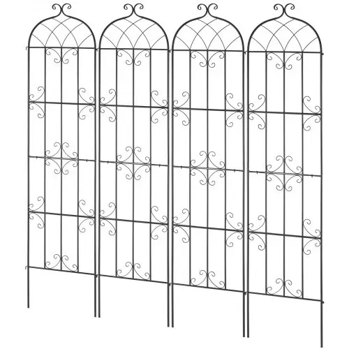 VEVOR Rankhilfe für Kletterpflanzen, 51x220 cm, 4er-Set rostfreies Metallspalier für Gartenblumen, Kletterrosen-Spalier, Rankgitter, Gurkenstütze, dekoratives Clematis-Spalier für Innenhöfe & Rasen – Bild 8