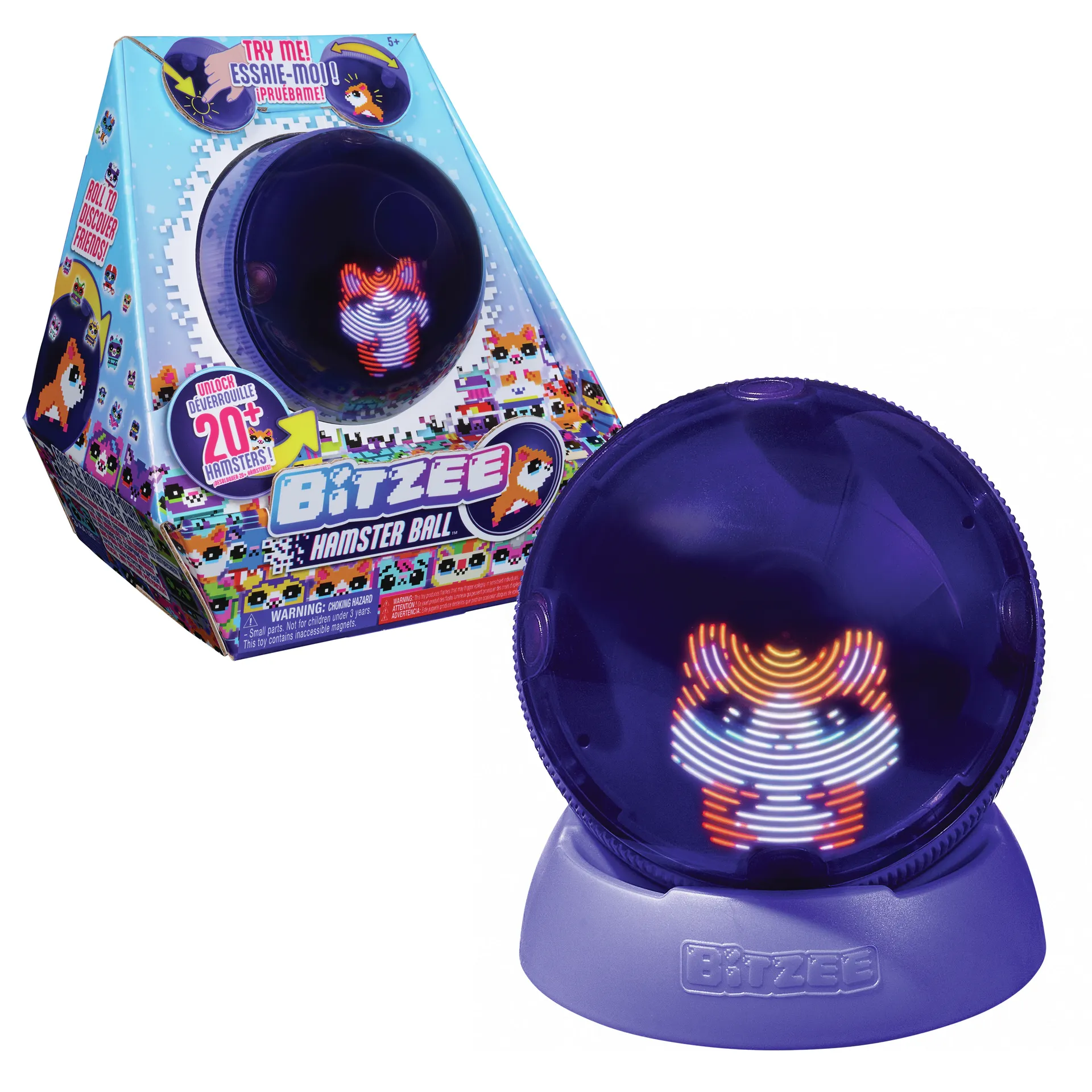 Bitzee Hamsterball – interaktives Spielzeug mit über 20 virtuellen Hamstern zum Rollen und Spielen, das digitale Haustier reagiert auf Berührung und Bewegung Bitzee Hamsterball – interaktives Spielzeug mit über 20 virtuellen Hamstern zum Rollen und Spielen, das digitale Haustier reagiert auf Berührung und Bewegung