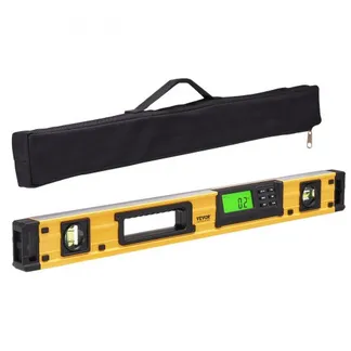 VEVOR Digitaler Neigungssensor Aluminium Wasserwaage mit LCD-Bildschirm 600mm Länge 3 Libellen Messbereich von 0-360°(4×90°) 0,5mm/m Genauigkeit Speicheraufzeichnungs- & Hold-Funktion VEVOR Digitaler Neigungssensor Aluminium Wasserwaage mit LCD-Bildschirm 600mm Länge 3 Libellen Messbereich von 0-360°(4×90°) 0,5mm/m Genauigkeit Speicheraufzeichnungs- & Hold-Funktion